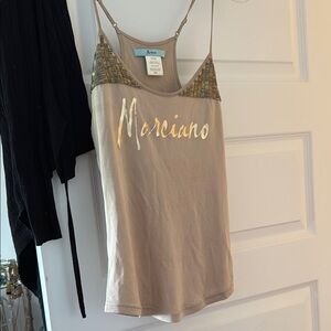 Marciano Tan Embellished Camisole Top